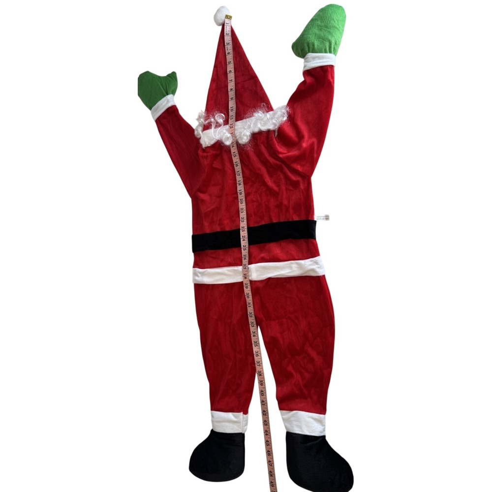 Hanging Santa Claus Christmas Decoration Outdoor Indoor Climbing Plush 43 Inch - Picture 3 of 4